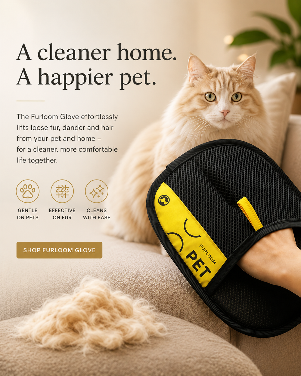 Pet hair, finally gone.